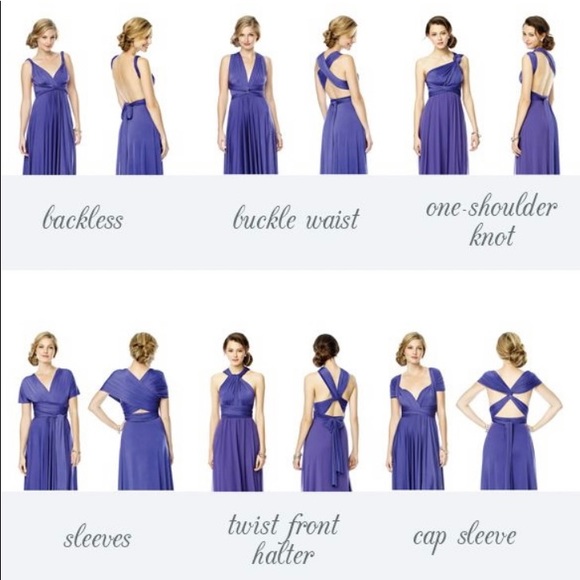 FITS ALL SIZES 6 to 22 - Eliza and Ethan Wrap/Infinity Dress - Mulberry - Picture 3 of 4